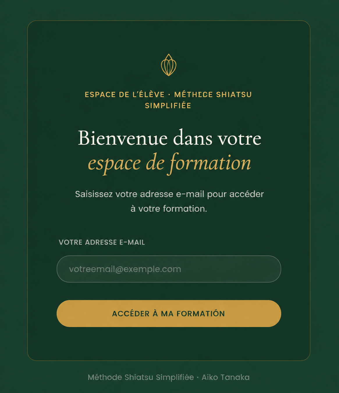 Espace de formation personnel — capture 1