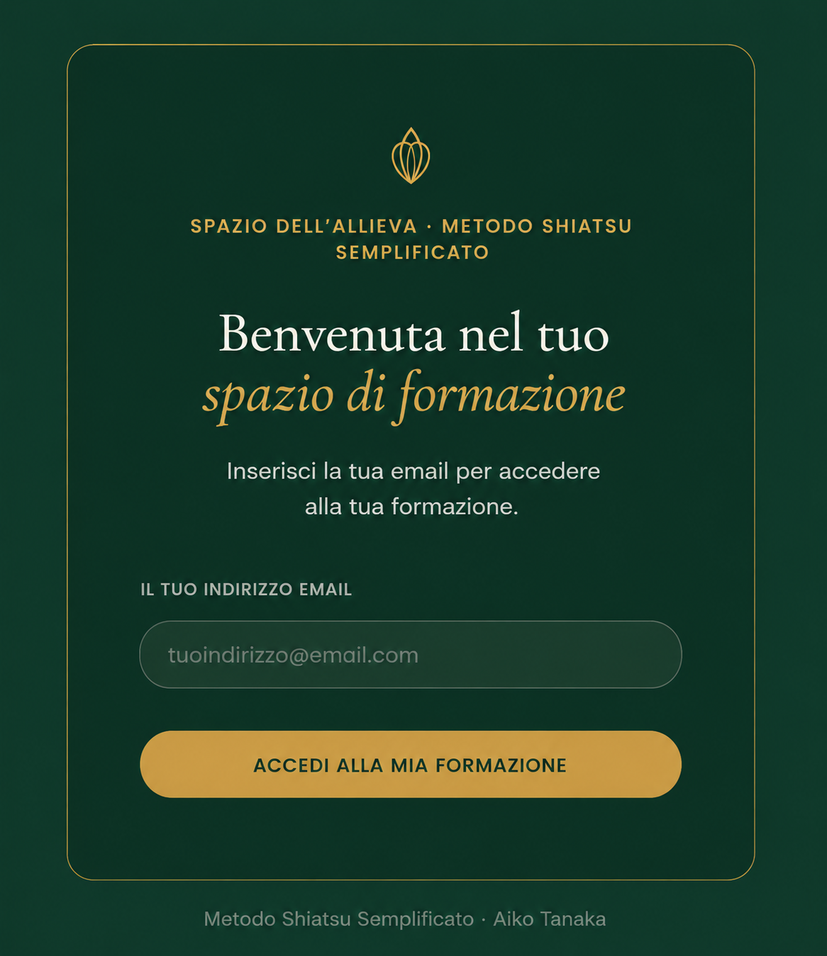 Spazio di formazione personale — schermata 1