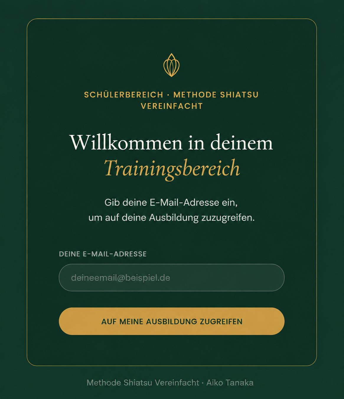 Persönlicher Ausbildungsbereich — Ansicht 1